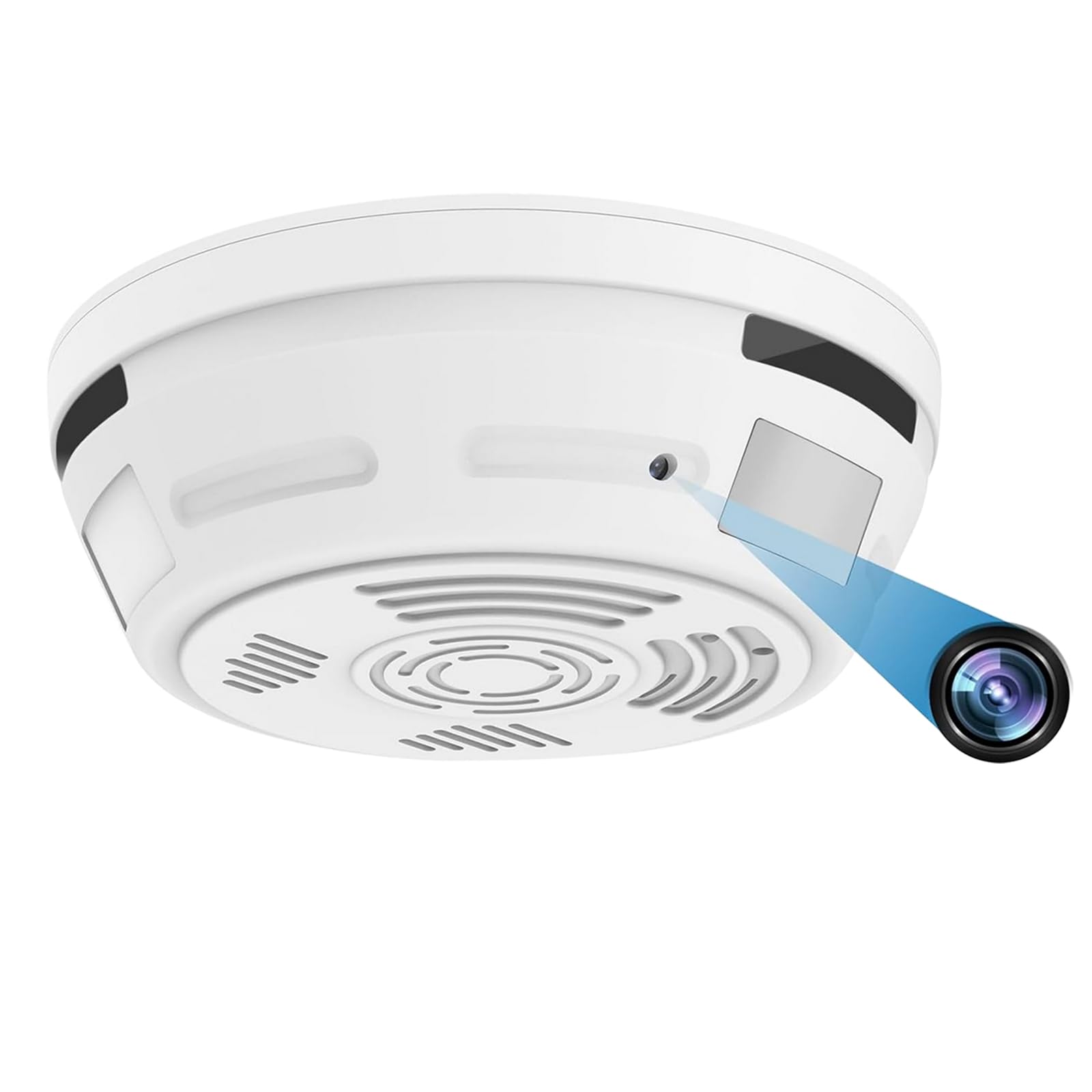 NUNET Nanny Cam Smoke Detector Camera 1080P - Side View Hidden Spy Camera WiFi with 180 Days Standby