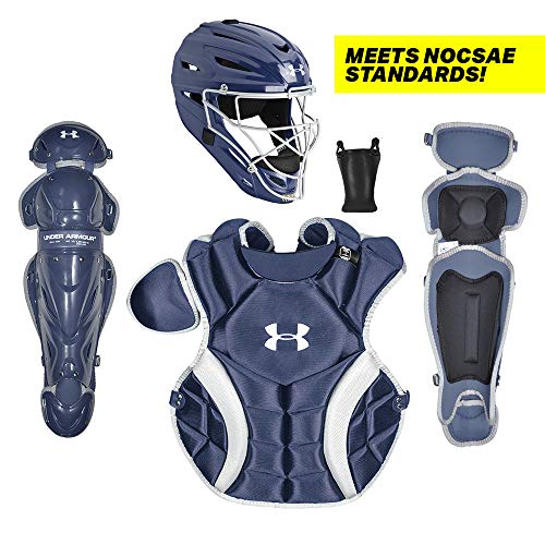 Under Armour PTH Victory Series Catching Kit, Meets NOCSAE, Ages 9-12, Navy Blue