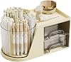 360° Rotating Pen Pencil Holder, Desktop Stationery Storage Box with 2 Drawers, Large Capacity Pen Organiser Makeup Brush Holder for Office School Home & Art Supplies Cream