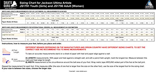 Jackson Ultima Js1790 Women's Ice Skates/Width: Narrow (B) / Size: Adult 6 Bundle With Skate Guards #TOP4