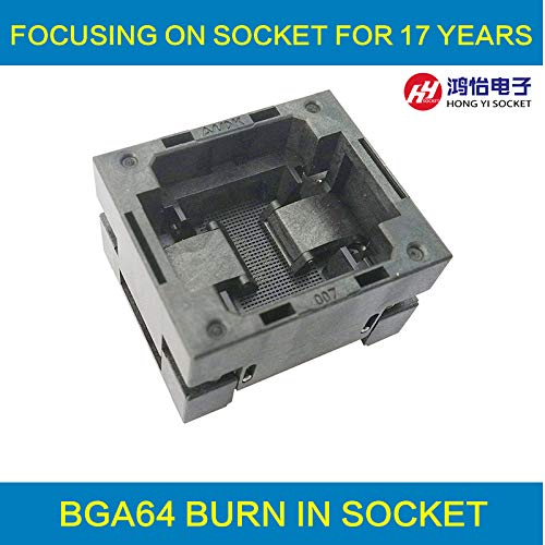 Gimax BGA64 OPEN TOP burn in socket pitch 1.0mm IC size 1113mm BGA(1113)64-1.0-TP01NT BG64 VFBGA64 burn in programmer socket