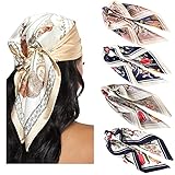 ♡DISEÑO - estas bufandas tienen diferentes diseños y patrones, son hermosos accesorios de moda para damas. El elegante diseño francés, la combinación de colores retro, te hacen lucir más intelectual y hermosa.