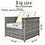 OVIOS Patio Furniture Set 12 Pieces Outdoor Conversation Set All Weather Wicker Rattan Sectional Sofa Sets with Thick Cushions Fully Assembled, Big Size, Grey Wicker, Grey