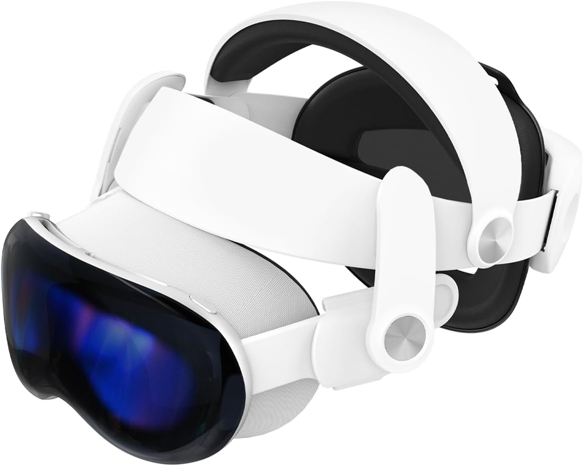 GEEKERA Head Strap for Apple Vision Pro, Adjustable Headstrap Replacement for Apple Vision Pro Headset VR Accessories, Soft Cushion Lightweight and Comfortable, Pressure-Free Wearing