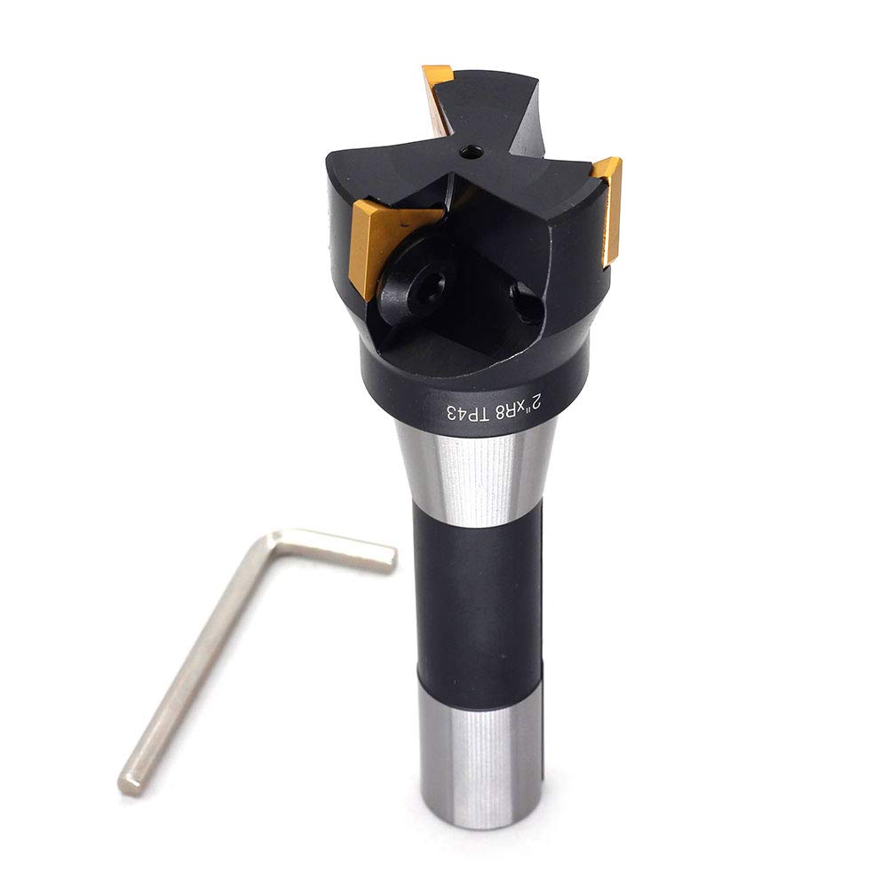 OSCARBIDE Indexable End Mill,R8 Shank,2