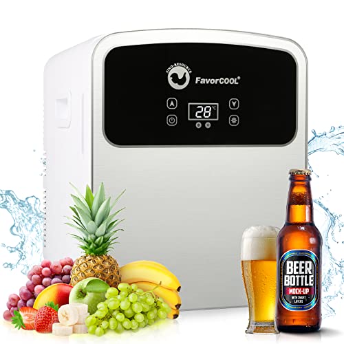 Image of 13.5L Compact Refrigerator, Single Door Mini Fridge With Digital Thermostat Display And Control Temperature, 12V AC /DC Portable Cooler Warmer