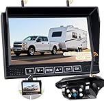Wireless Backup Camera for Furrion RV: 7-Inch Recording Plug-Play Easy Setup Truck Trailer Back Rear View Camera Touch Button Monitor Split Screen 4 Channels AMTIFO A7