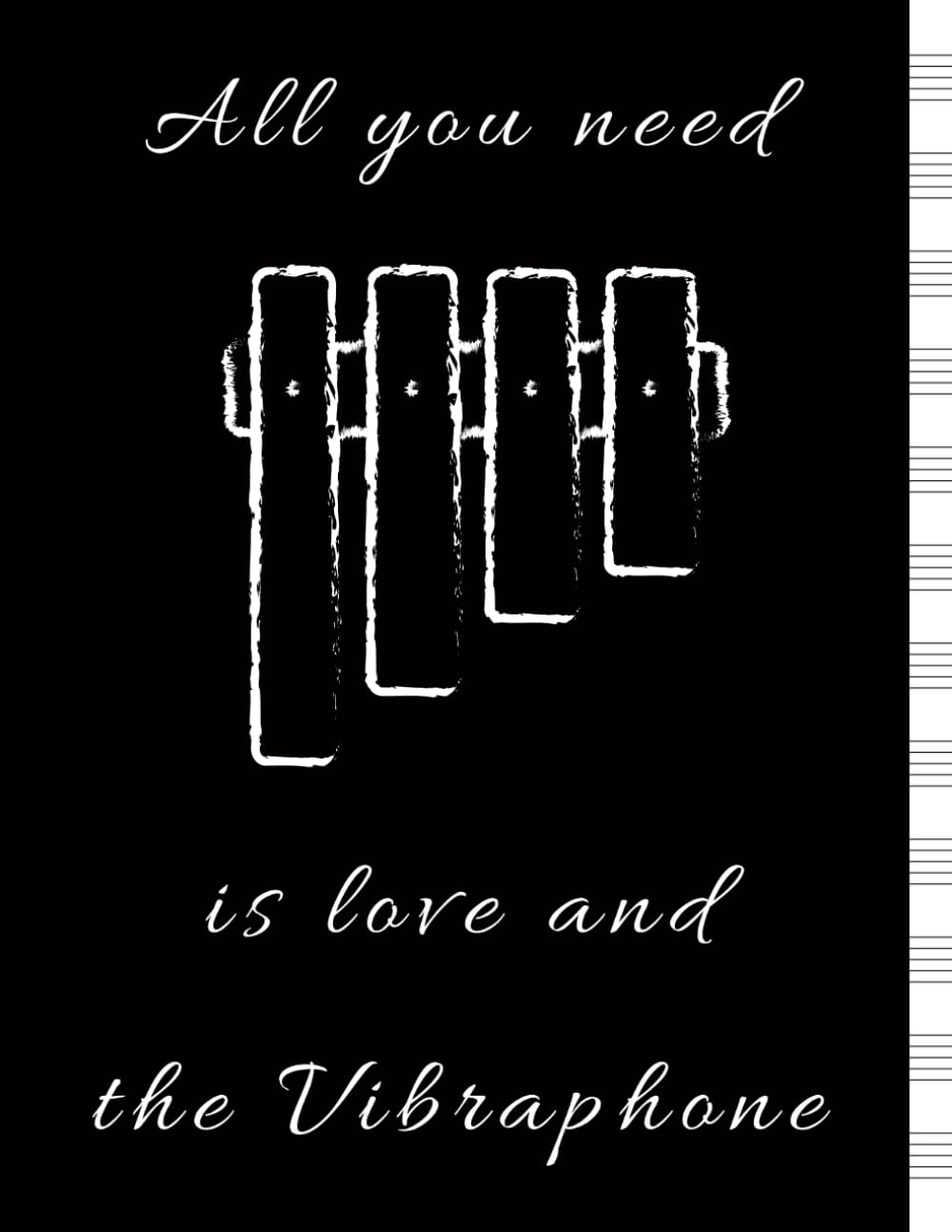Vibraphone Music Notebook | Sheet Music journal for percussionists: Manuscript Paper | 12 Staves per Page | 100 Pages | 8.5 x 11 inch