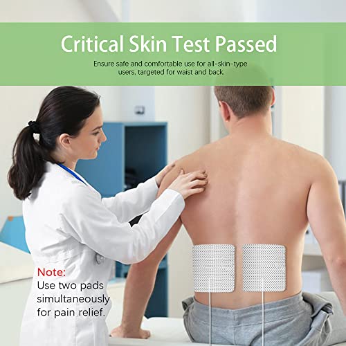 Image of 4X4 inch Large TENS Unit Replacement Pads for Waist and Lower Back Pain Relief Thicked TENS Unit Pads Self-Adhesive SM Electrode Pads Compatible with TENS 7000, AUVON TENS- 6 PCS