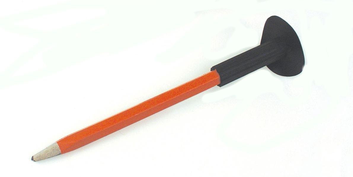 Brüder Mannesmann Mannesmann 4003315069171 Pointed Chisel Loose with Hand Guard 300 mm, Other, Norme