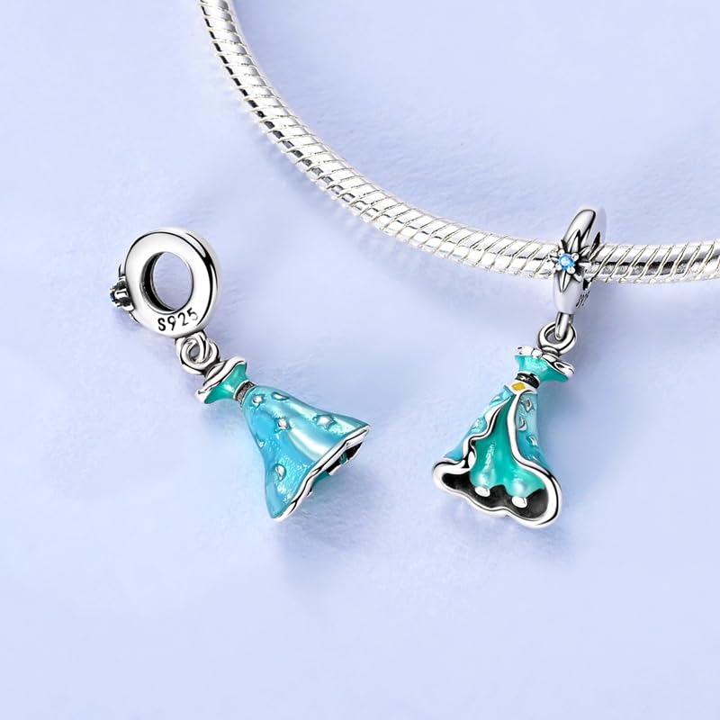 Princess Jasmine Dress Charm, Charm for Bracelet, Compatible with Pandora Bracelet Neckalce3
