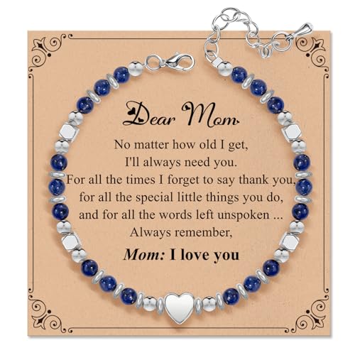ZOKCC Christmas Day Bracelet Gifts for Mom, Healing Natural Stone Bracelets