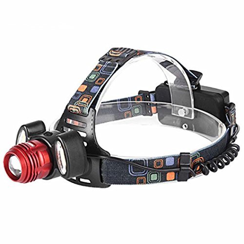 Angelof 8000 Lumens Lampe Frontale LED Ultra Puissante Lampe avec 5 LED Camping Garage Headlight Course à Pied 8000 Lumens