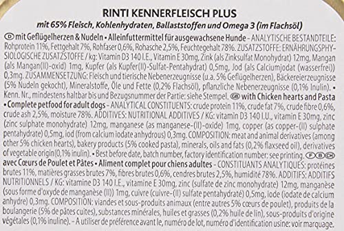 RINTI Kennerfleisch Geflügelherzen + Nudeln 9 x 300 g