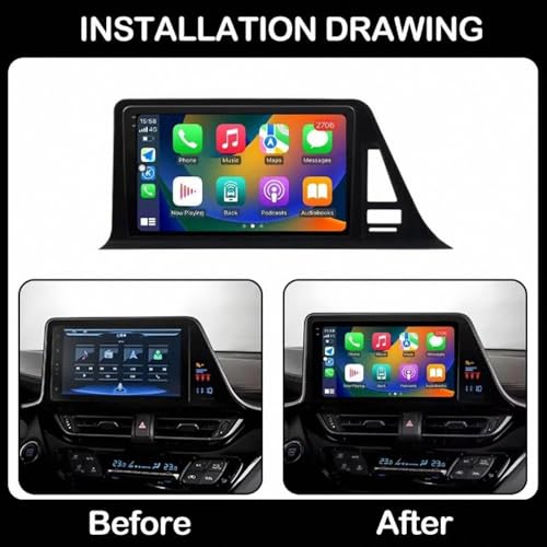 Autoradio con GPS para Toyota CHR 2016-2019: viaja conectado con música Bluetooth y Type-C 2