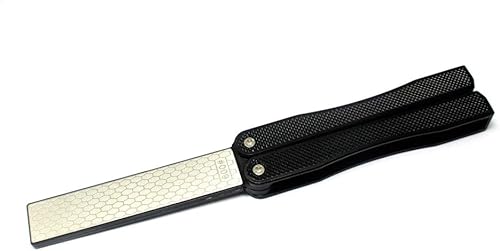 Miniatura 5 de Afilador de cuchillos de bolsillo de grano 400600, afilador de cuchillos de diamante plegable de doble cara para acampar al aire libre, jardín,