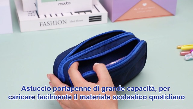 Astuccio TARIFOLD Fr 511342 Color Dream Per Ragazza, In Ecopelle, 9x22 Cm, Impermeabile E Lavabile, Con Manico