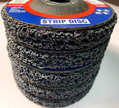 Signi 5 Pack 4-1/2" X 7/8" Poly Strip Discs Stripping Wheel For Angle Grinder -Remove Paint, Rust And Clean Welds Oxidation (5 Pack-Black) #TOP5
