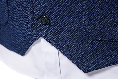 Men's Notched Lapel Vest Business Banquet Wedding Solid Color Casual Vest4