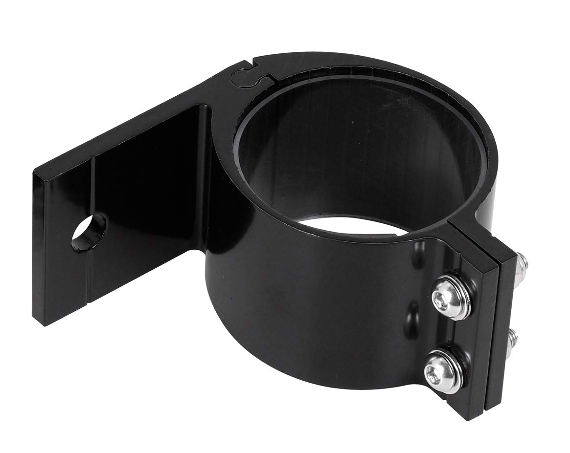 Hansen Styling Parts 2X universell passende Schwarze Aluminium-Rohrschelle ø 63-63,5 mm für Lampenbügel, Frontbügel, Überrollbügel