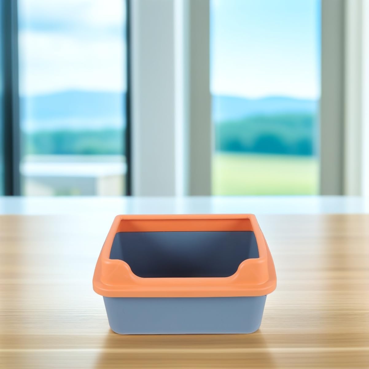 YARNOW 1Set Semi Enclosed Cat Litter Box for Kittens Compact Pet Toilet with Shovel Open Type Design for Easy Monitoring for Home Use Non Spill with Comfortable Space