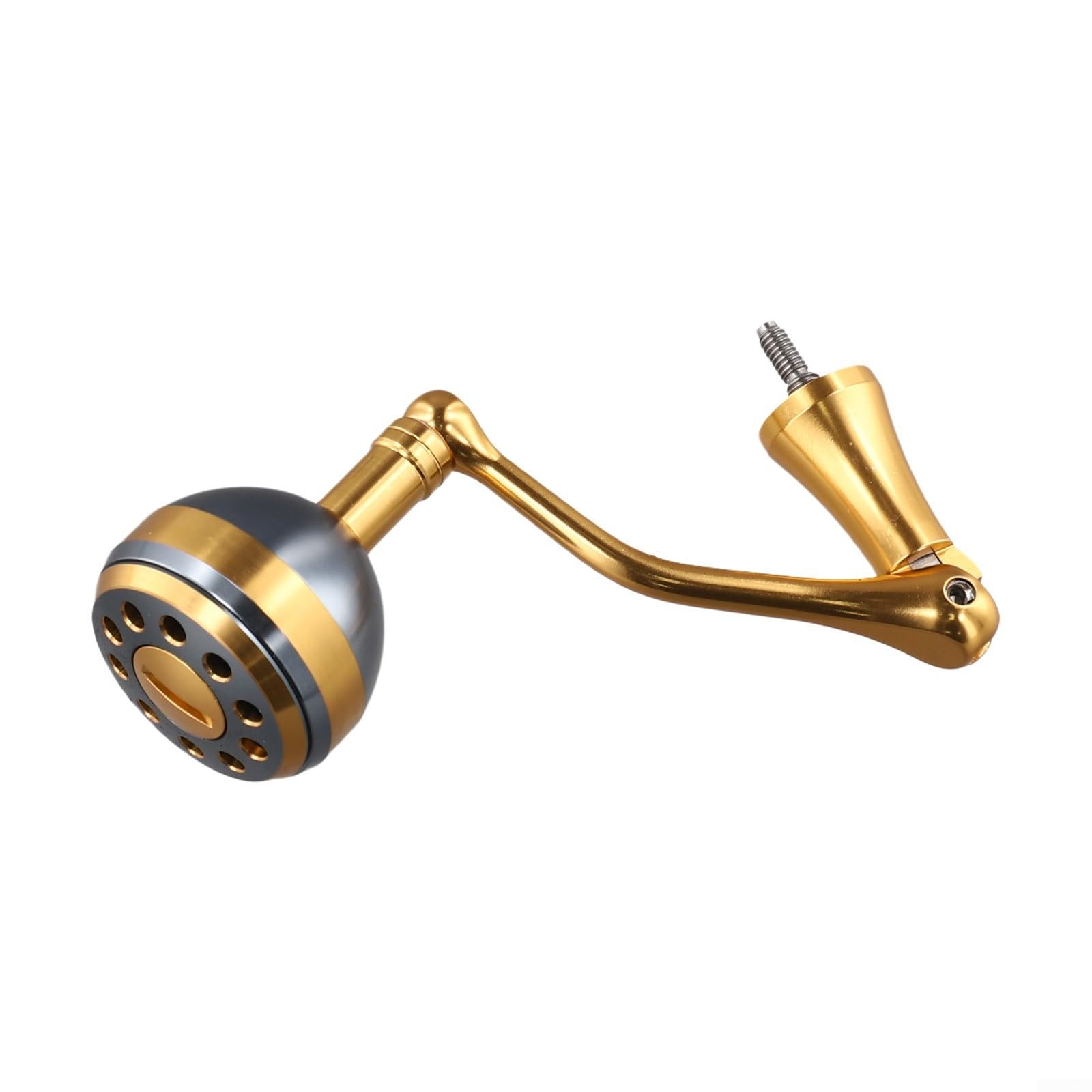 Eawfgtuw Mulinello da pesca in lega, maniglia a dondolo, manovella pieghevole a vite, per mulinello spinner, parte di ricambio in metallo, impugnatura 75,6 mm, lunghezza 85,7 mm