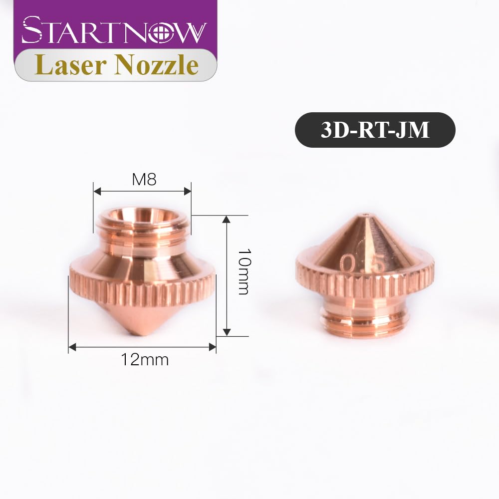 Startnow Testa della macchina per saldatura laser a braccio 3D Ugelli laser Manipolatore automatico in fibra Dispositivo di taglio CNC Precitec Raytools Parts (3D-M8-D (D15) 10 pezzi, 2,0 mm)
