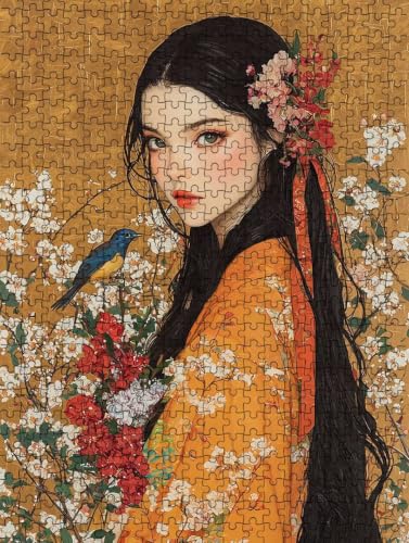 Puzzle 1000 piezas de pájaro femenino para adultos juego de mesa familiar DX0YL7-749