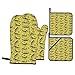 Mitaines de Four et Porte-casseroles de bergers allemands, Ensemble de 4 pièces, Gants de Four de Cuisine, Mitaines de Four et manique résistantes à la Chaleur