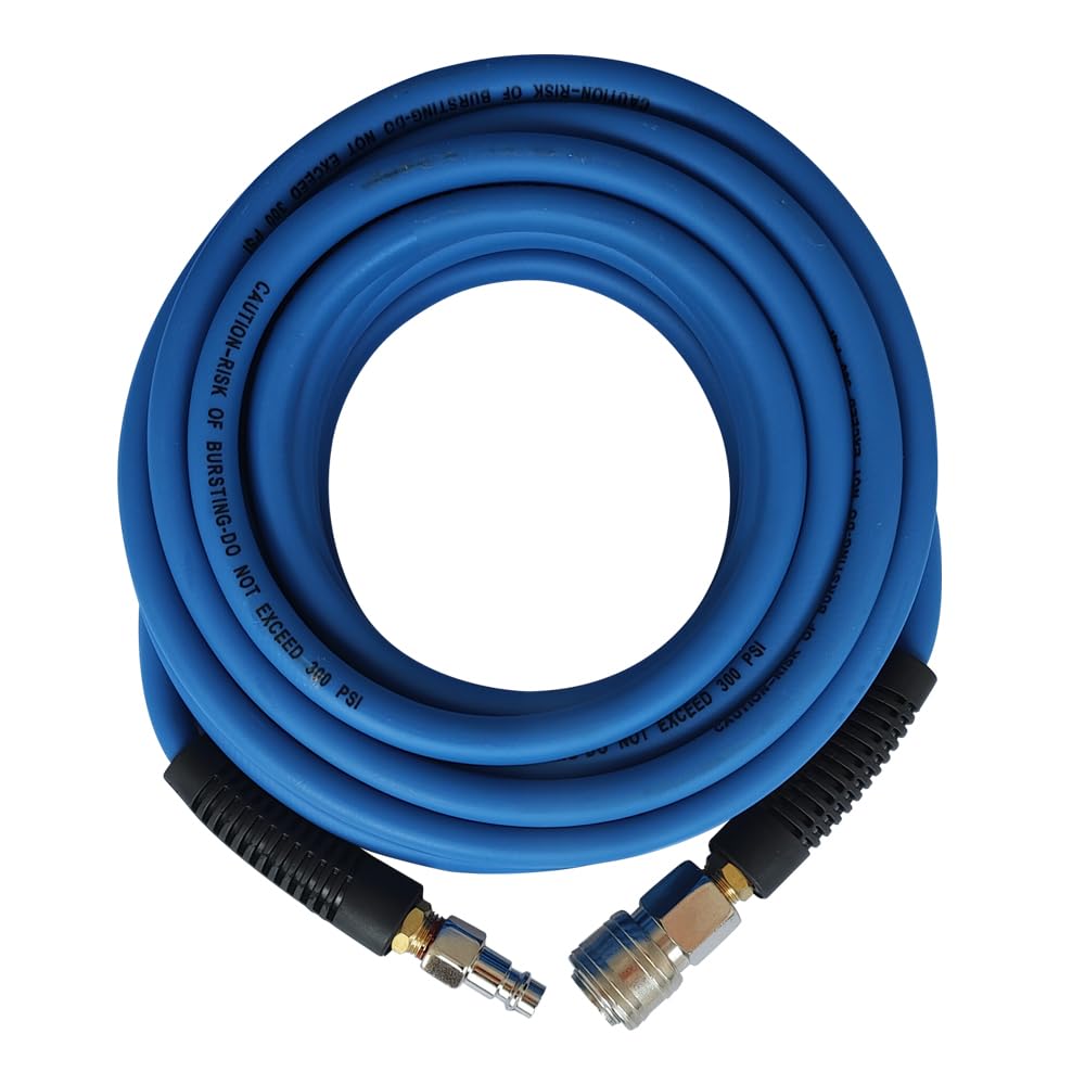 Tuyau d'air hybride haut de gamme en acier allemand 1/4'' et polymère souple 10m