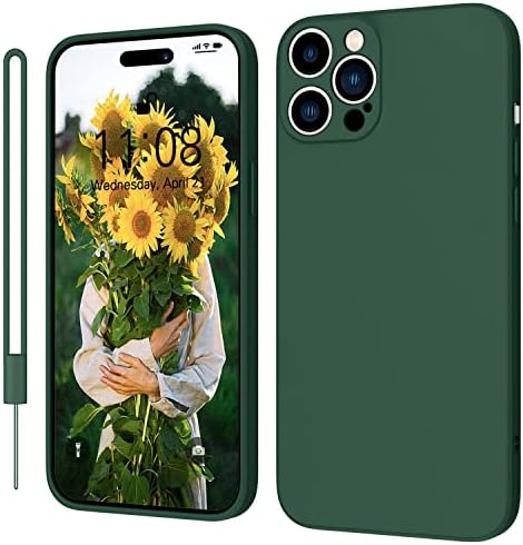 KPPIT iPhone 14 Case, iPhone 14 Protective Case Silicone,Ultra Slim Soft Gel Anti-Scratch,Microfiber Lining,Rubber Shockproof Case Cover iPhone 14 [6.1 inch] Khaki