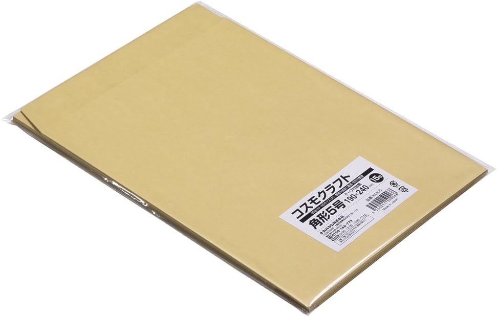 KCK-5 Kraft Envelopes, Rectangular No. 5, A5 Size (Large), Tape Included, 15 Sheets