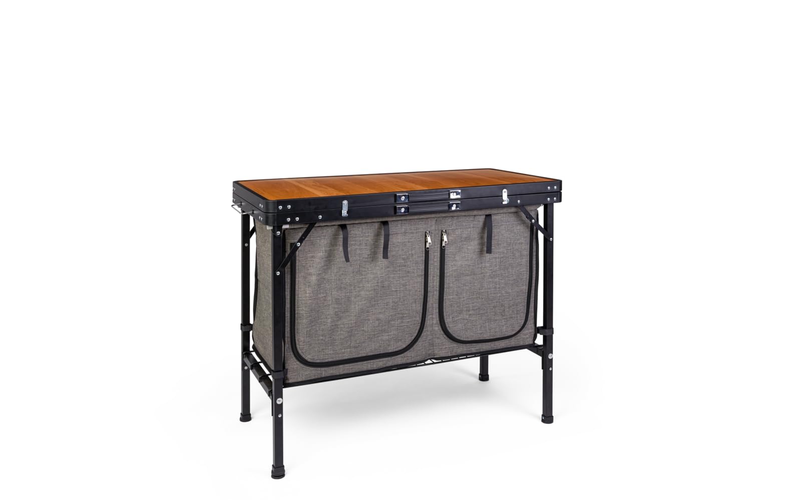 camp LIFE Capri Küchenbox | Campingschrank Campingküche Reiseküche faltbar mit Aluminiumgestell | Outdoor Küchenschrank Camping Küche Miniküche für Vorzelt inkl. Tragetasche