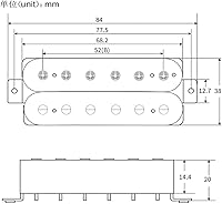 Vista 4 de FLEOR Pastillas de guitarra eléctrica Humbucker Puente Alnico 5 negras