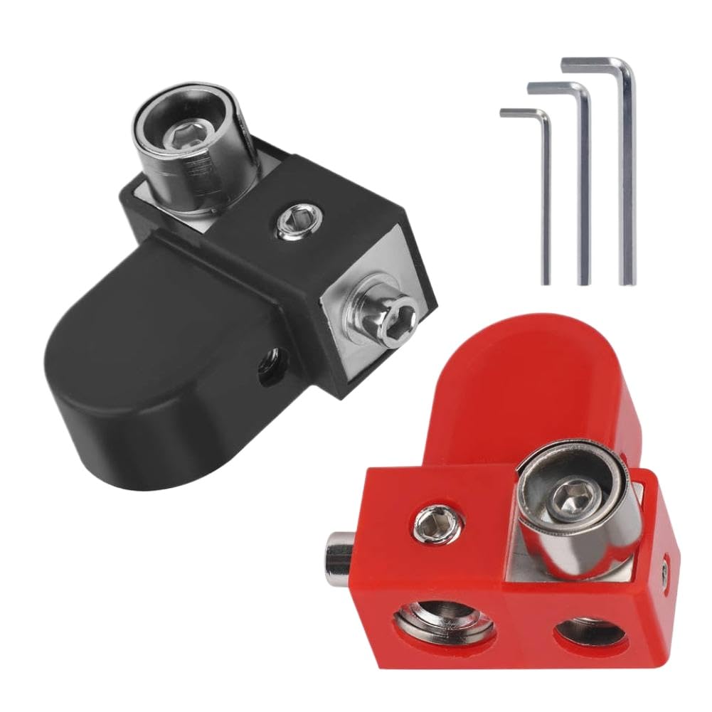Terminal lateral de latón macizo con collar adaptador para cables de 0, 2, 4 y 8 AWG