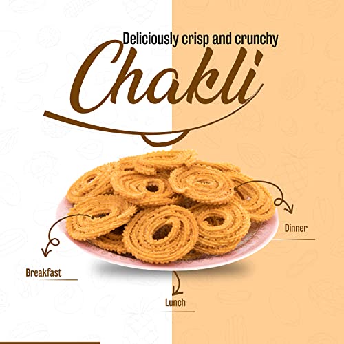 Lemor Bhajni Chakli (500 Gram, 2 Packs Of 250G)|Namkeen Snacks For Foodie Indians