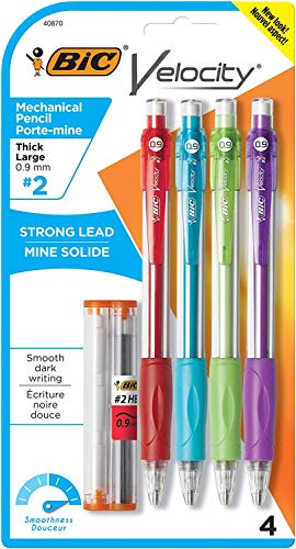 BIC Velocity Original Mechanical Pencil, Thick Point (0.9mm), 4-Count, Limited Edition