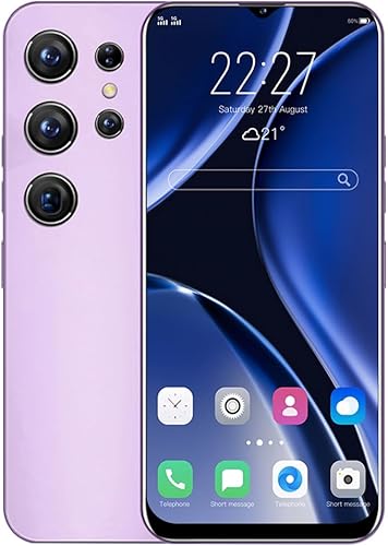 QIMHAI Teléfono celular desbloqueado de 6.82 pulgadas Teléfonos Android 3GB RAM+32GB ROM Pantalla completa Straight Talk Phone Glass Back Cover