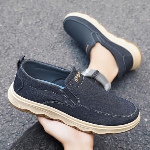 Espadrilles en toile pour hommes : chaussures d'été plates et décontractées - 4