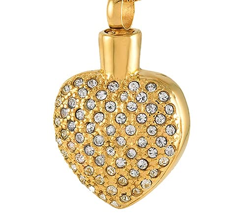 Bijoux commémoratifs : collier urne de crémation avec cristal pour souvenir