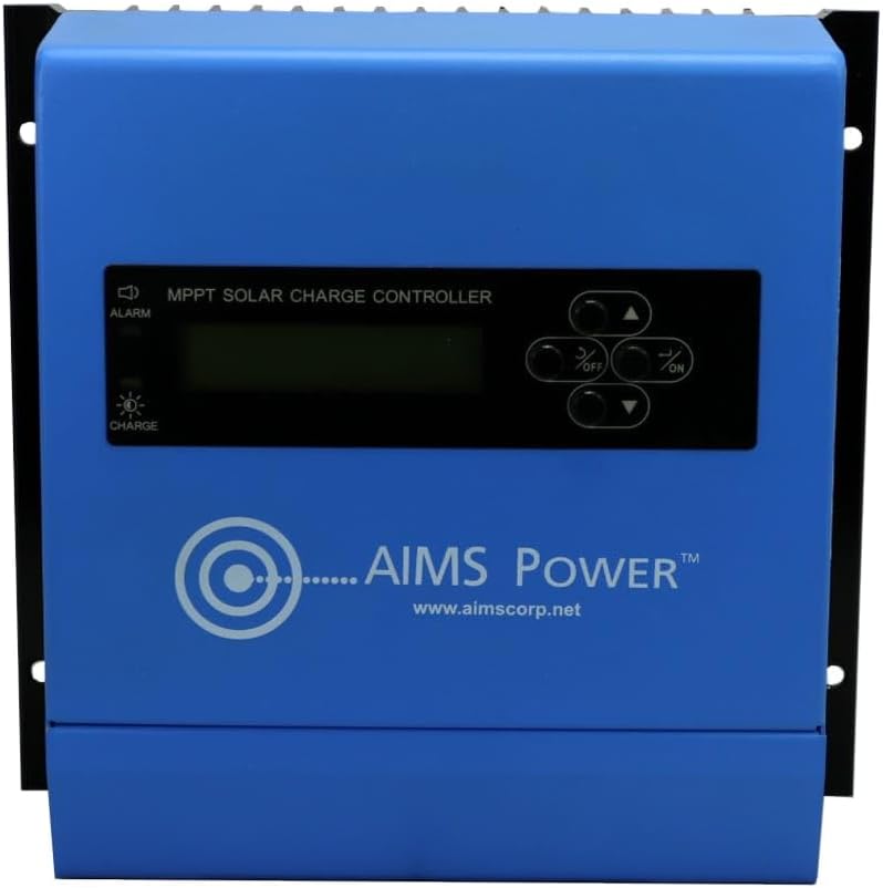 Aims Power SCC30AMPPT 30 AMP Solar Charge Controller, 12V or 24 Volt Solar Systems; 4 Stage Charging; Battery Type Selector; Stackable; Over Temp Protection