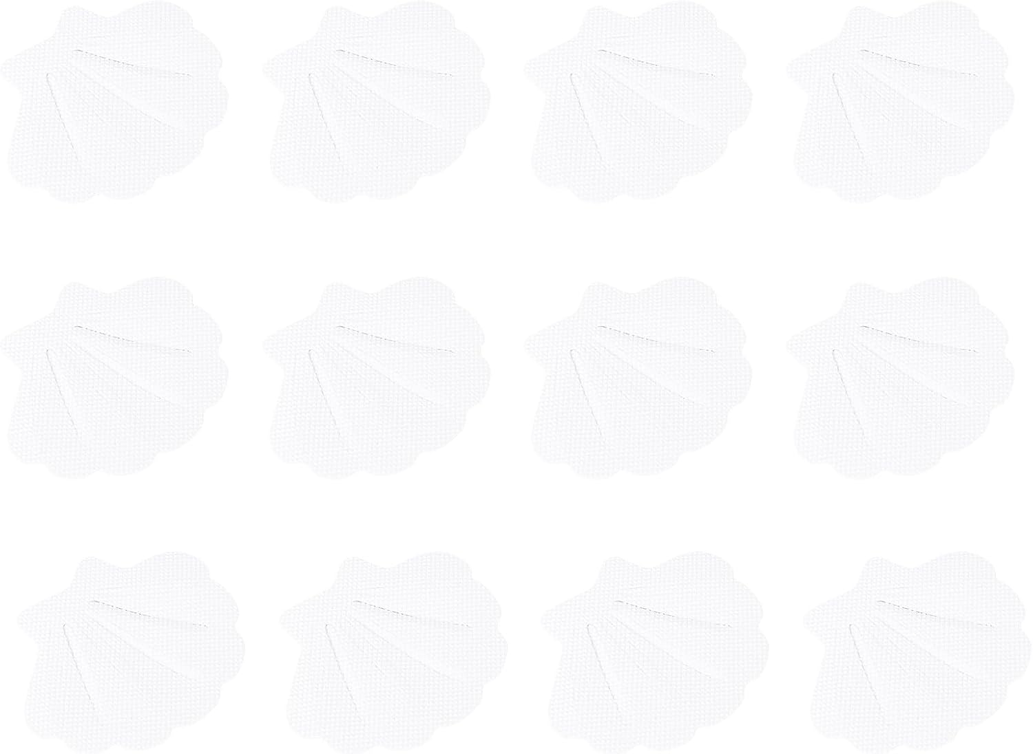 12Pcs Sea Shell Slip Stickers for Bathroom Safety White Bathing Floor Decals Easy to Install Non Skid Bath Safety Strips Elegant Design for Shower and Bathtub Use