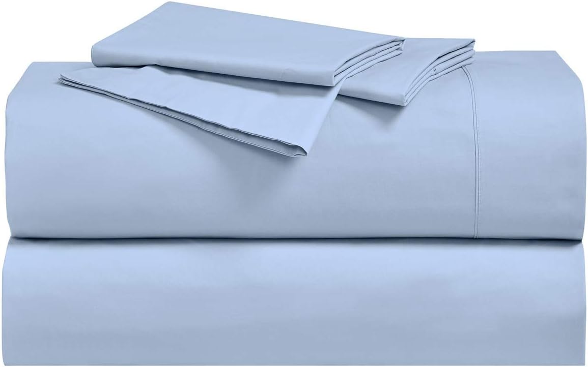 LINEN BEDDING RV Sheet Sets-(32x79) BUNK Size, Light Blue up to 8 inch deep Mattress Sheets for Camper Bed Microfiber sheetset.