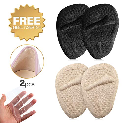 Image of Metatarsal Pads - Ball of Foot Cushion Inserts for All Day Pain Relief and Comfort (Beige & Black)