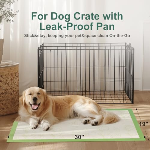 Image of Dog Pee Pads with Adhesive Strips 50Count, 19 inchX30 inch Extra Large Disposable Pee Pads for Dogs, Non-Slip Puppy Training Pads for Crate /Cage /Carrier