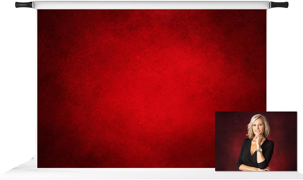 Kate red photography backdrop 7x5ft with headshots texture