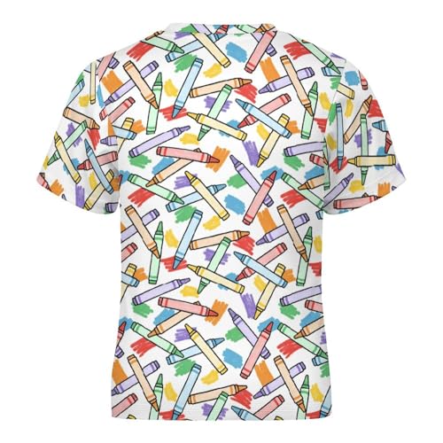 Kids Tropical Fruit Animals T-Shirt Soft Mesh Fabric Top Short Sleeve Summer Tee for Boys Girls 3-14 Years2