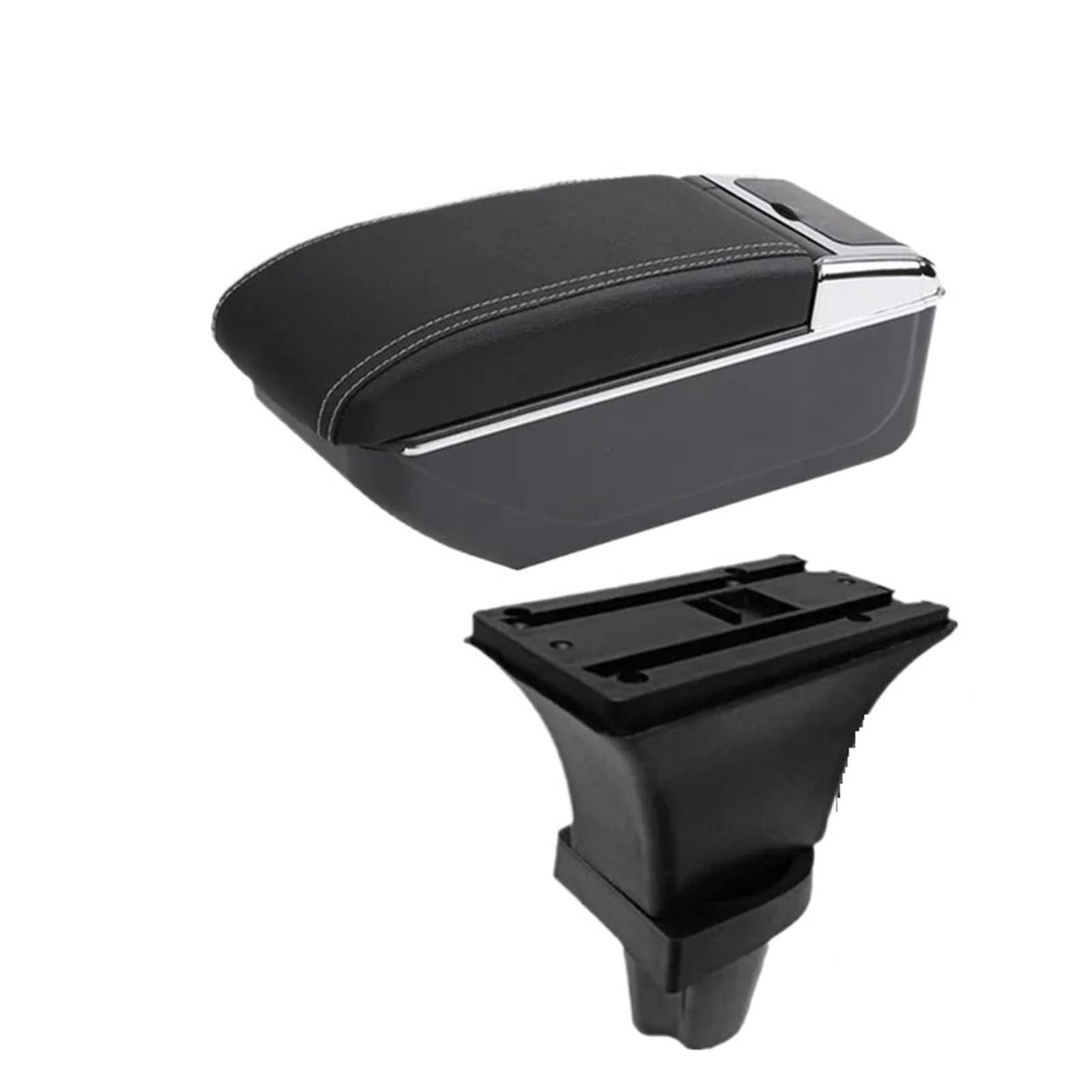 Ggwqoops Car Armrests For Kia For Morning For Picanto 2008-2020 Car Armrest Box Central Storage Interior Dedicated Retrofit Accessories Armrest Box(B white line NO USB)