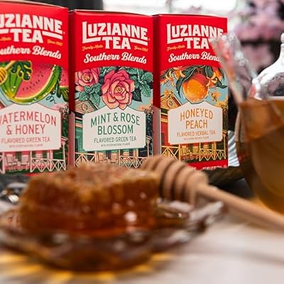 Luzianne Southern Blends Mint & Rose Flavored Herbal Tea Bags, 18ct Box (Pack of 1)