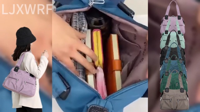Bolso Tote impermeable multibolsillos capacidad grande miniatura 7